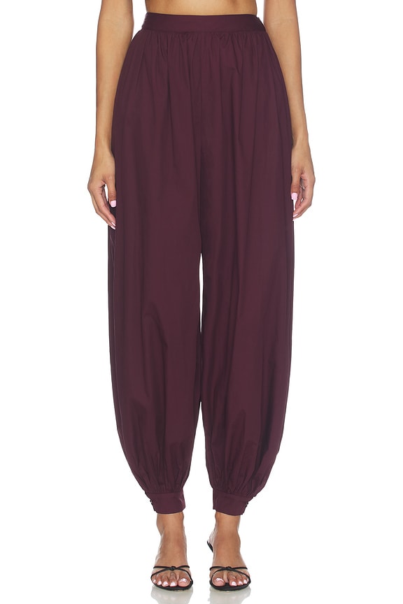 view 2 of 7 PANTALON AVEC PLIS BALLOON PLEATED PANTS in Zinfandel