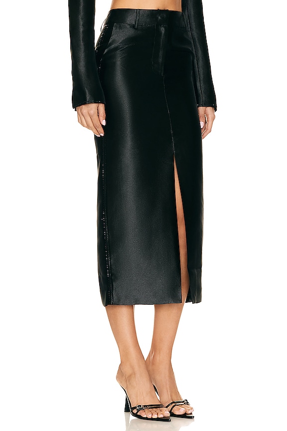 view 2 of 5 Embellished Midii Skirt in Black