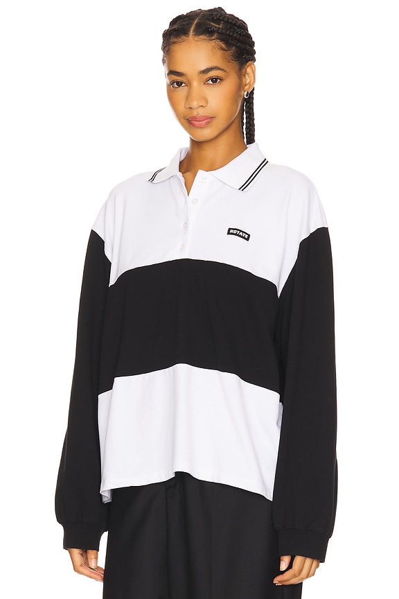 view 2 of 4 Pique Longsleeve Polo in Bright White