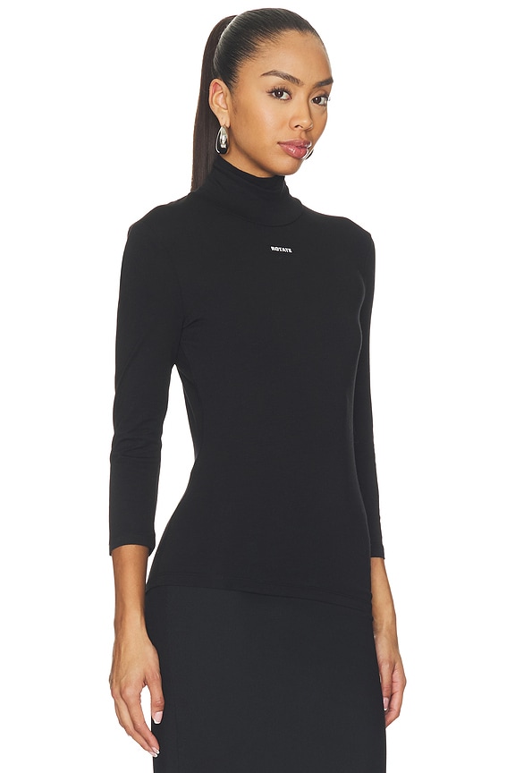 view 2 of 5 Jersey 3/4 Turtleneck in Black