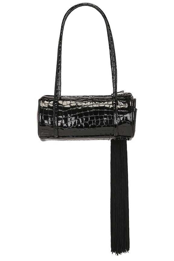 view 2 of 4 Croco Barrel Bag in Black
