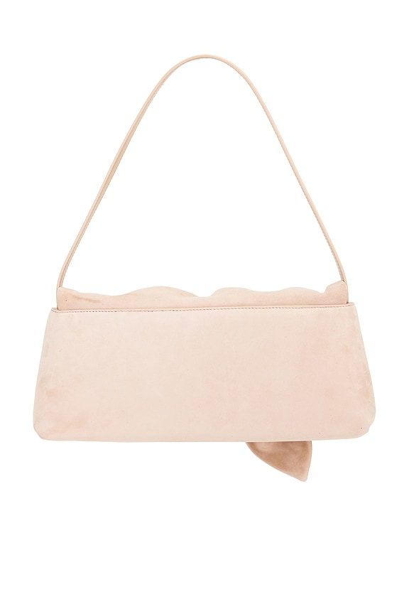 view 2 of 4 Suede Knot Scarf Bag in Beige