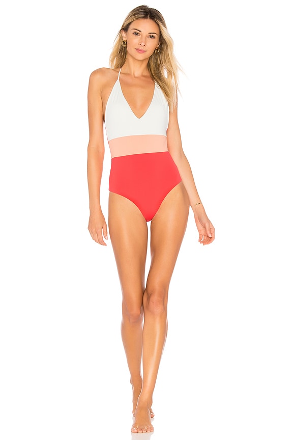 view 1 of 3 MAILLOT DE BAIN 1 PIÈCE CHASE in Hibiscus