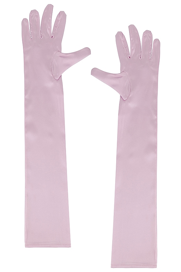 view 2 of 2 Silk Gloves in Lilac