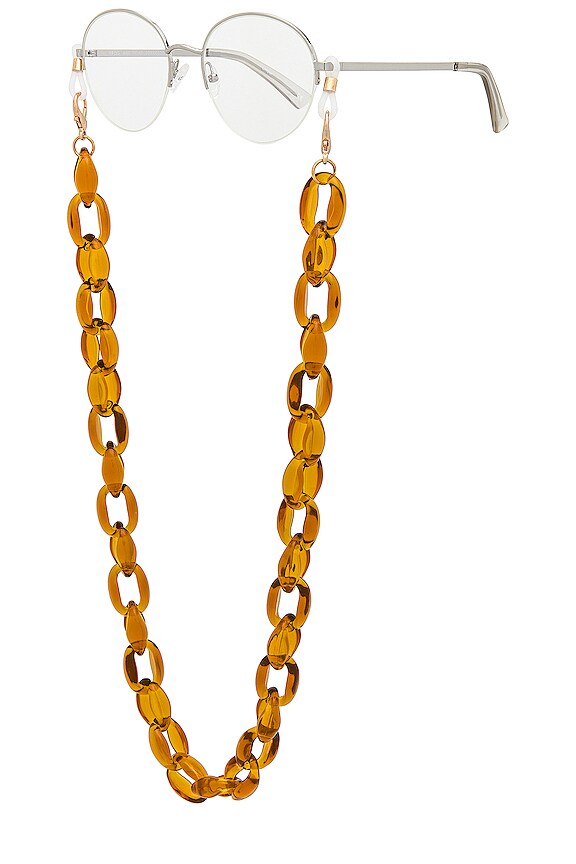 view 2 of 3 Super Size Eyewear Chain in Crystal Amber