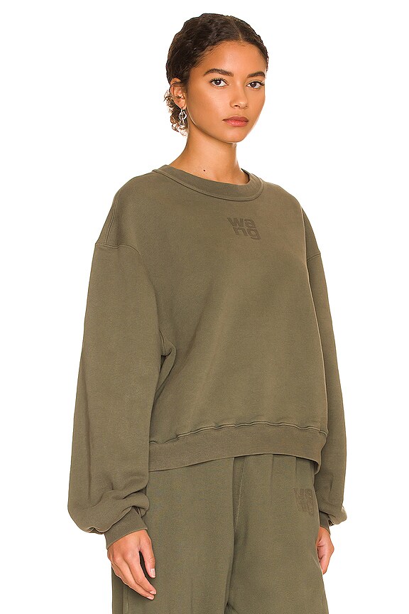 view 2 of 4 SUDADERA STRUCTURED in Army Green