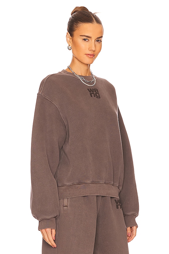 view 2 of 4 Essential Terry Crew Sweatshirt in Washed Cola