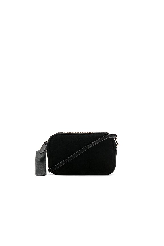view 1 of 5 Suede Mini Crossbody Bag in Black