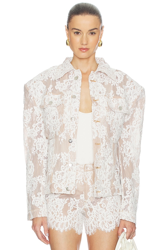 view 1 of 6 Chantilly Lace Jacket in White