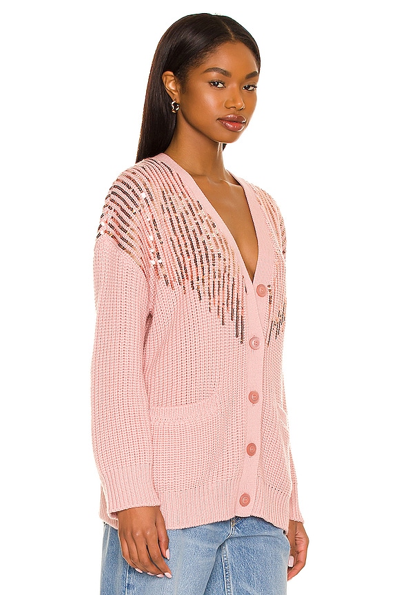 view 2 of 4 Amika Cardigan with Sequins in Rose Blush
