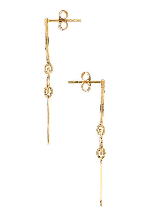 view 2 of 3 Vega Earrings in Gold & Blue Sapphire