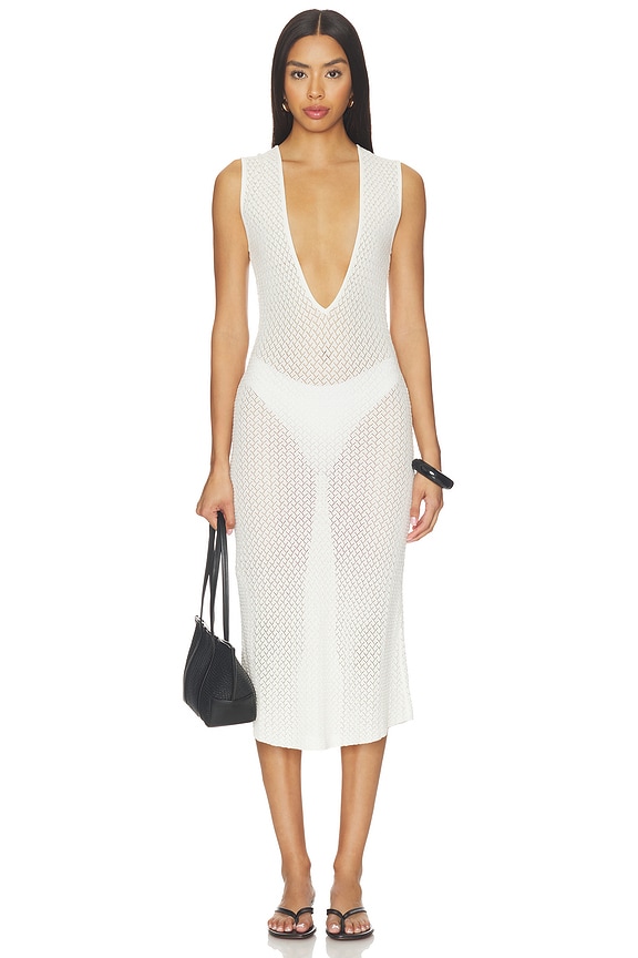 view 1 of 3 Tanzania Back Dress in Ecru
