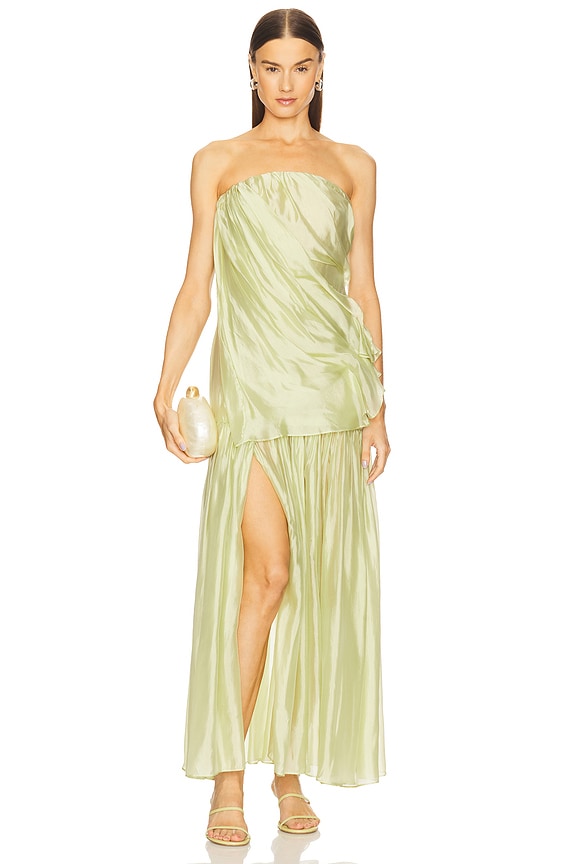 view 1 of 4 Gilian Gown in Light Dusty Green
