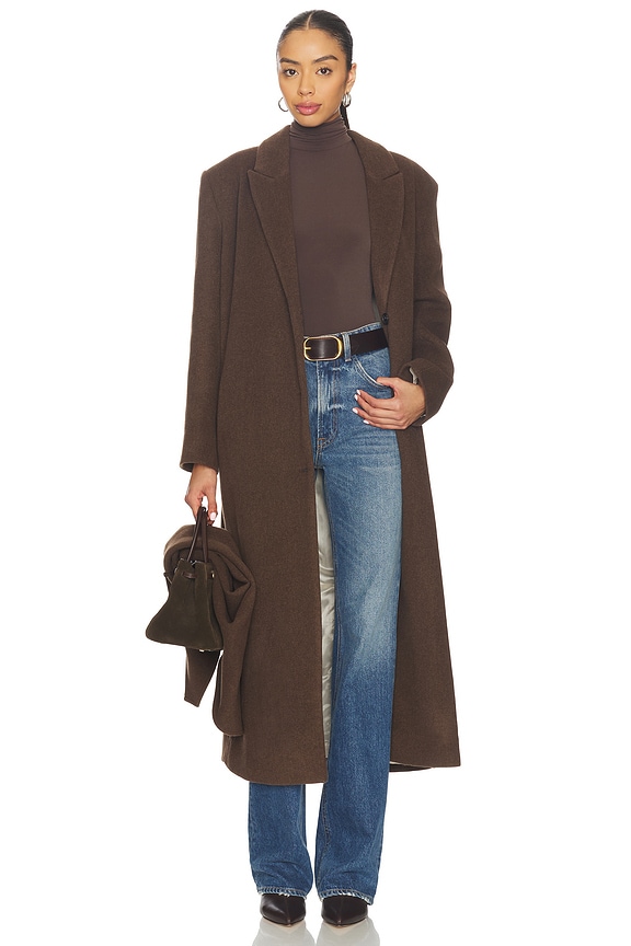 view 2 of 4 Clooney Man Coat & Scarf in Brown