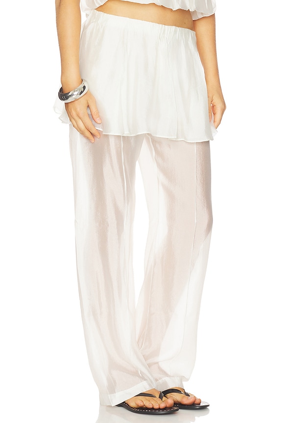 view 2 of 6 Gilian Peplum Pants in White