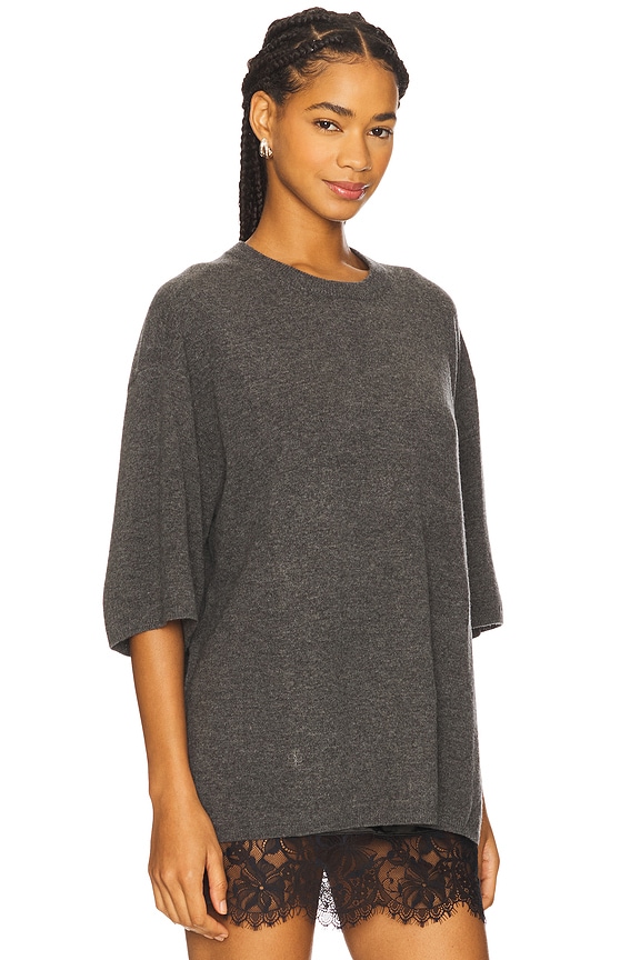 view 2 of 4 Como Oversized Tee in Grey Melange