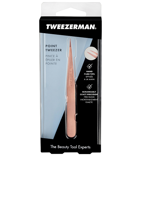 view 2 of 7 Rose Gold Point Tweezer in 