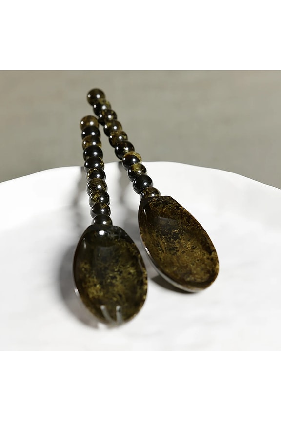 view 2 of 2 Alfresco Salad Server Set in Green