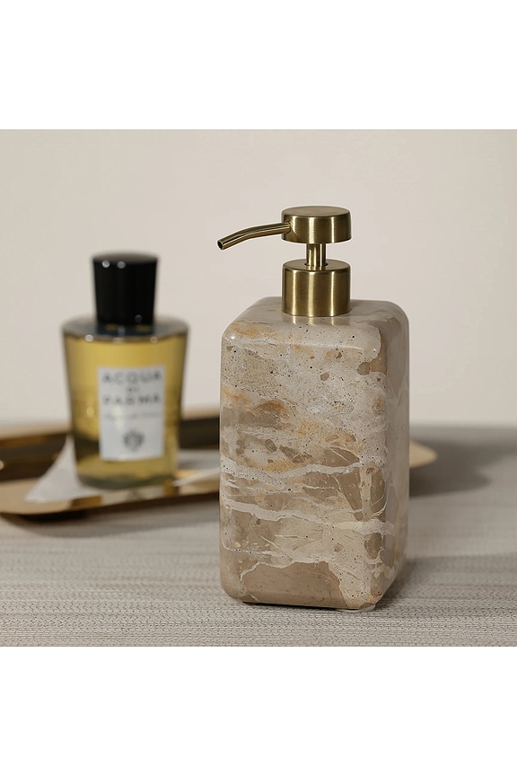 view 2 of 3 DISPENSADOR DE JABÓN Y LOCIÓN DE MÁRMOL MARBLE SOAP AND LOTION DISPENSER in Crema Fossil