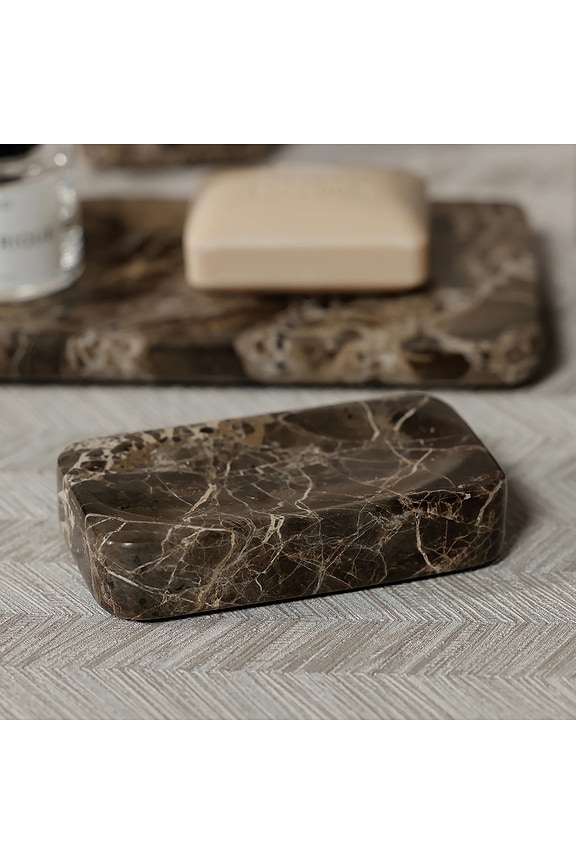 view 2 of 2 JABONERA DE MÁRMOL MARBLE SOAP BAR HOLDER in Marr?n Emperador