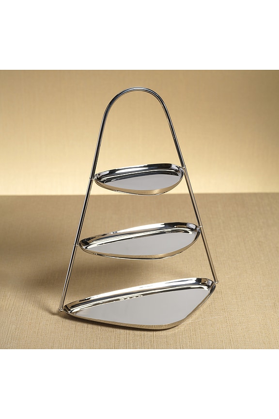view 2 of 2 ТРЕХЪЯРУСНАЯ ПОДСТАВКА EPICUREAN ДЛЯ ЗАКУСОК И ДЕСЕРТОВ EPICUREAN 3-TIER HORS D'EUVRE AND PETITS in Polished Nickel