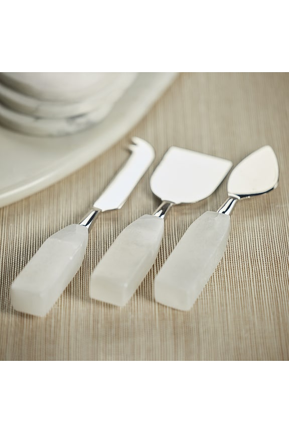 view 2 of 4 LOT DE 3 COUTEAUX À FROMAGE 3 PIECE CHEESE KNIFE SET in Alabaster