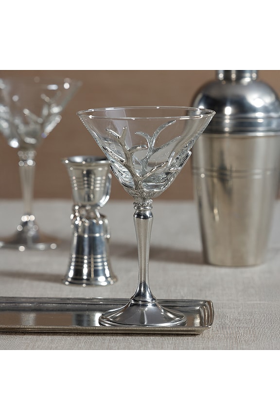 view 2 of 3 COPA DE MARTINI ST. MORITZ MARTINI GLASS in Pewter & Glass
