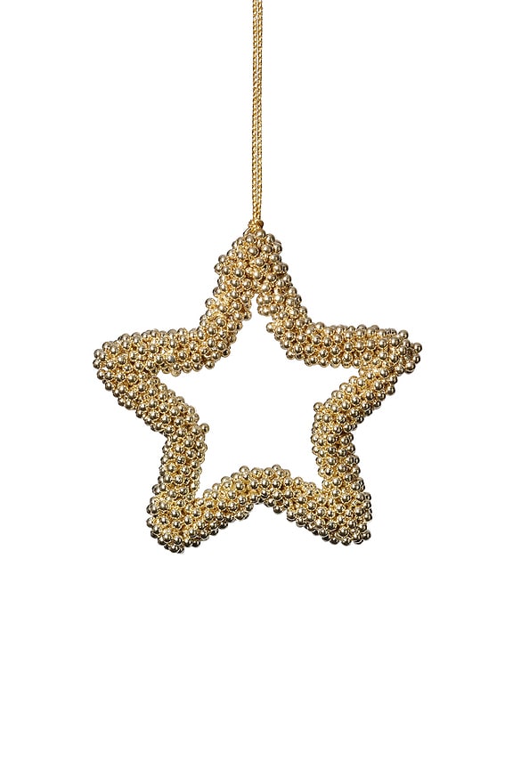 view 2 of 2 Golden Pearl Star Ornament Set Of 12 in 