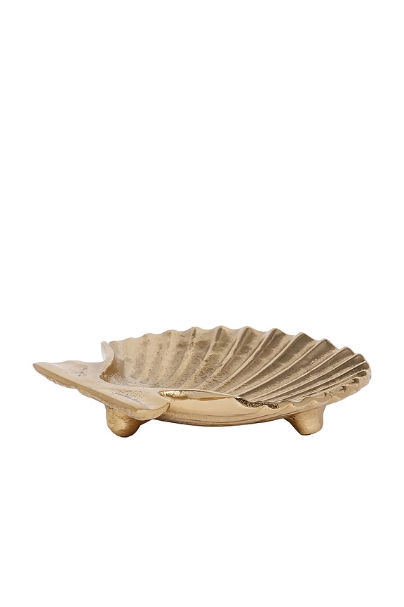 view 2 of 3 Sanibel Shell Tray in Gold