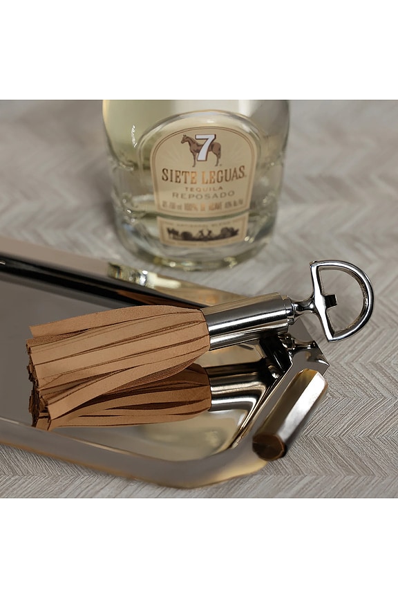 view 2 of 2 Royal Leather Tassel Bottle Opener in 
