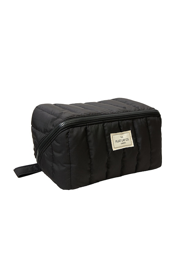 view 2 of 4 POCHETTE À MAQUILLAGE  COMPANY MARSHMALLOW FLAT LAY MAKEUP BOX BAG in Classic Black