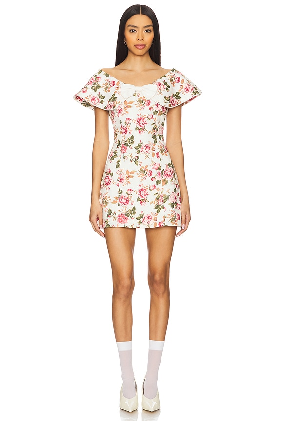 view 1 of 3 Gretchen Wide Neck Mini Dress in Pink Floral