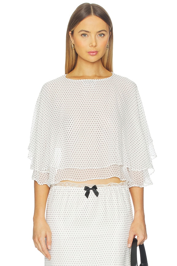 view 2 of 6 CAPA MYRTLE in Ivory Polkadot