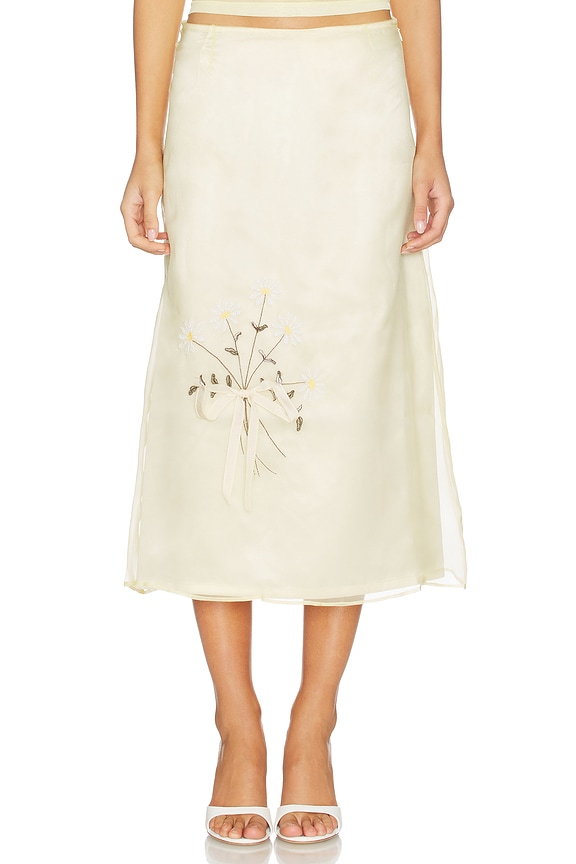 view 1 of 6 FALDA LISEL EMBROIDERED DAISY in Yellow