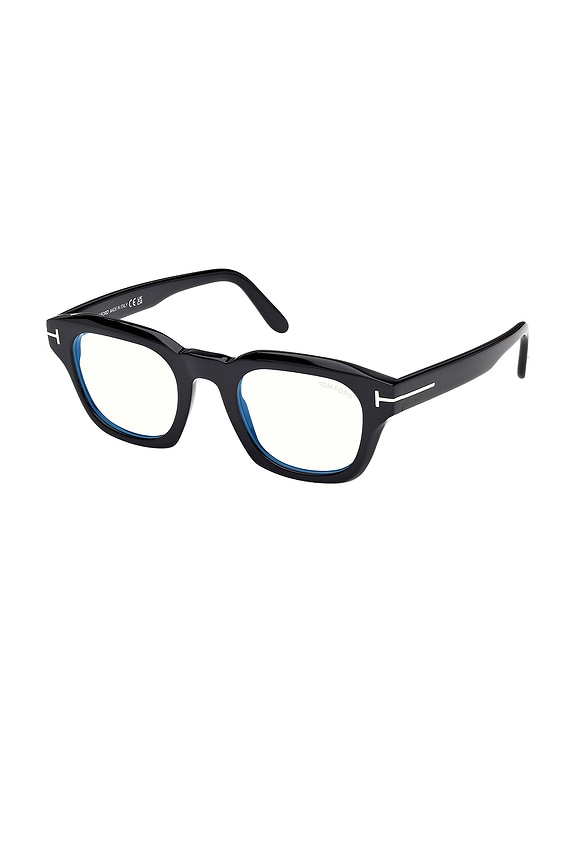 view 2 of 3 Blue Block Optical Square Acetate Glasses in Black