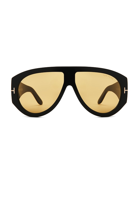 view 1 of 3 LUNETTES DE SOLEIL BRONSON in Shiny Black & Brown