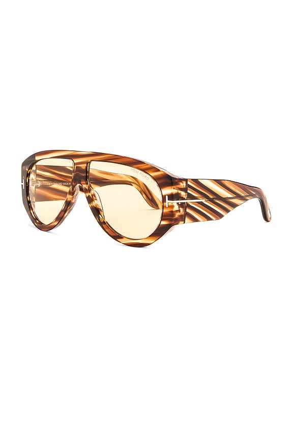 view 2 of 3 Bronson Sunglasses in Shiny Striped Havana