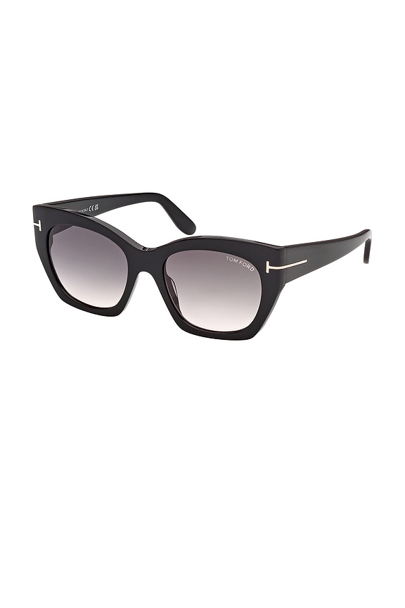 view 2 of 3 Joni Sunglasses in Shiny Black & Gradient Smoke