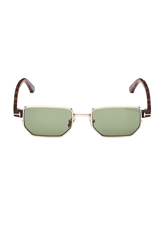 view 1 of 3 LUNETTES DE SOLEIL LIAM in Shiny Rose Gold & Vintage Green