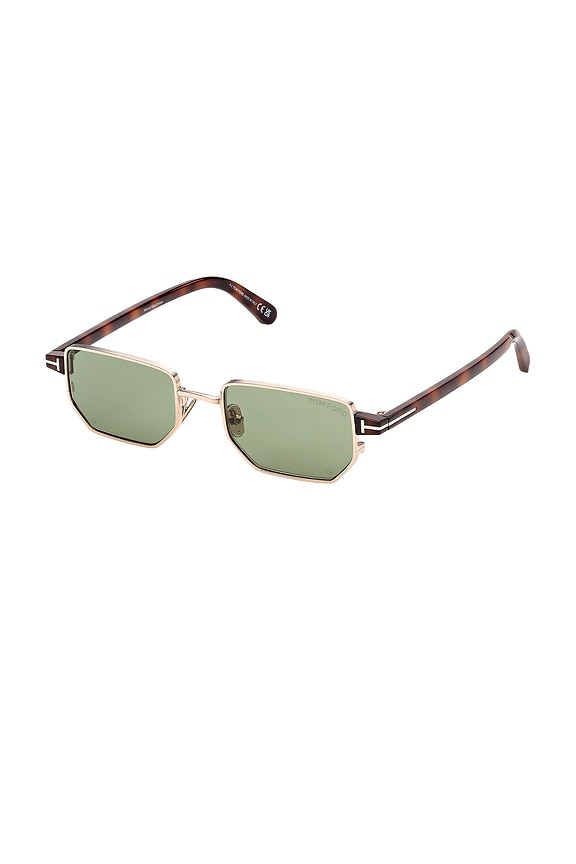 view 2 of 3 LUNETTES DE SOLEIL LIAM in Shiny Rose Gold & Vintage Green