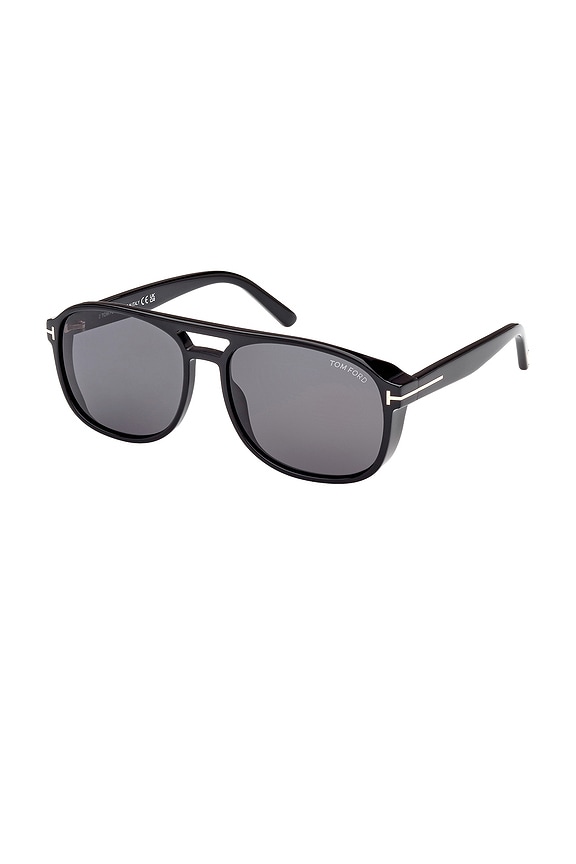view 2 of 3 LUNETTES DE SOLEIL ROSCO in Shiny Black, Eco, & Smoke