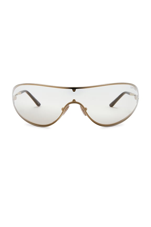 view 1 of 3 GAFAS DE SOL BRADY in Shiny Pale Gold & Smoke Mirror
