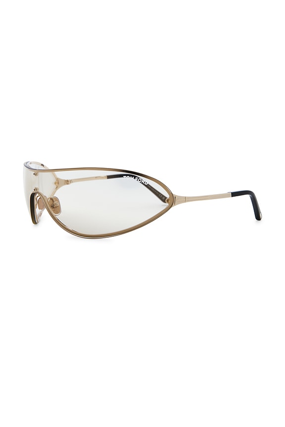 view 2 of 3 GAFAS DE SOL BRADY in Shiny Pale Gold & Smoke Mirror