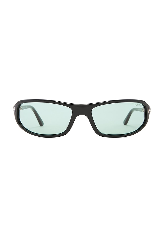 view 1 of 3 Addison Sunglasses in Shiny Black & Green