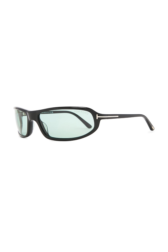 view 2 of 3 Addison Sunglasses in Shiny Black & Green