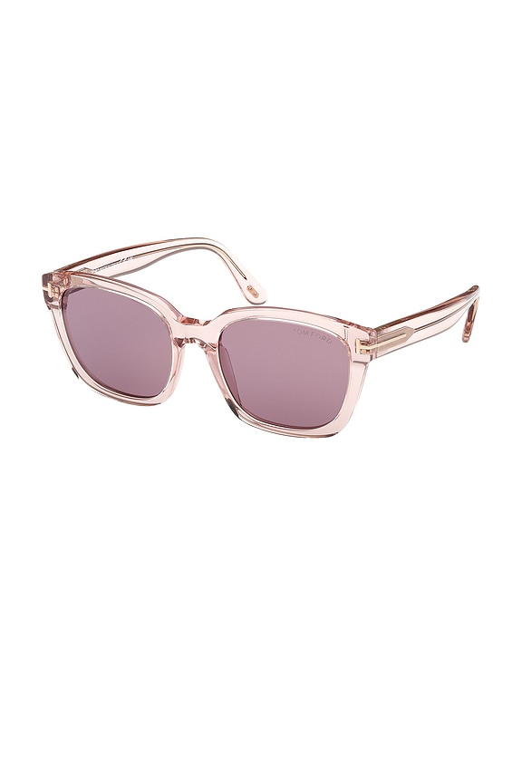 view 2 of 3 Haylay Sunglasses in Shiny Transparent Powder Rose & Antique Rose