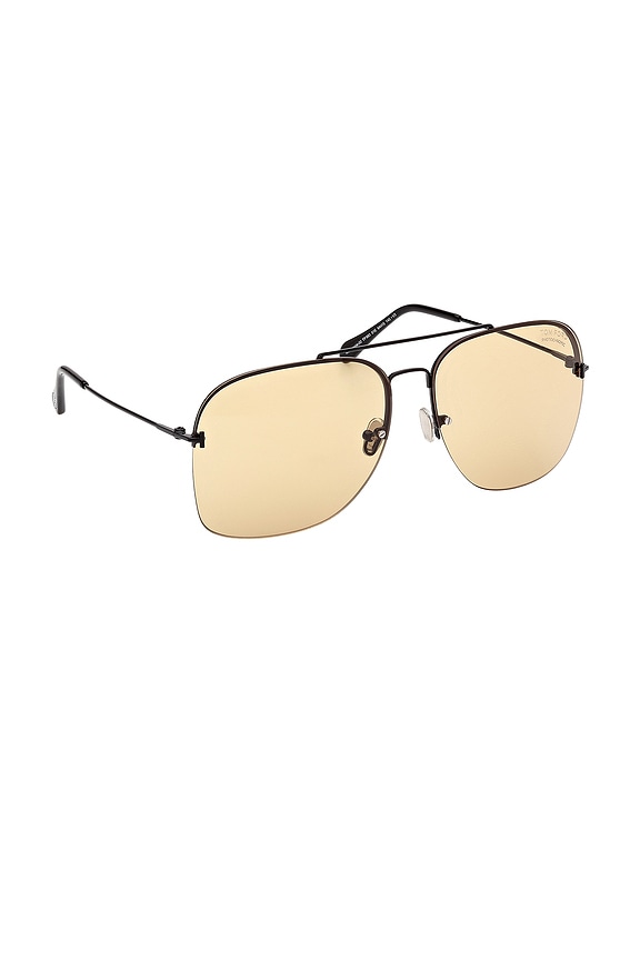 view 2 of 3 Mackenzie-02 Sunglasses in Shiny Black, Photochromic Amber, & Brown