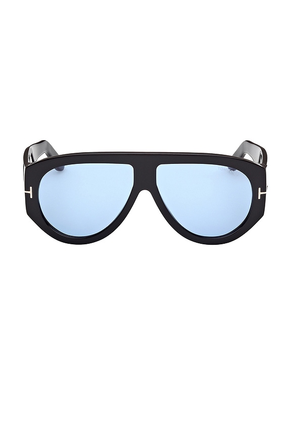 view 1 of 3 Pilot Sunglasses in Shiny Black & Blue