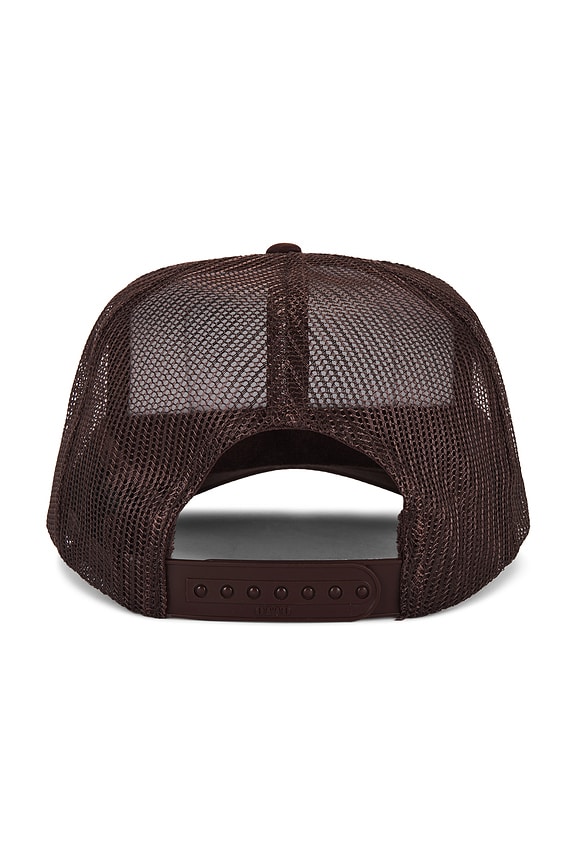 view 2 of 3 Locals Only Script Trucker Hat in Brown