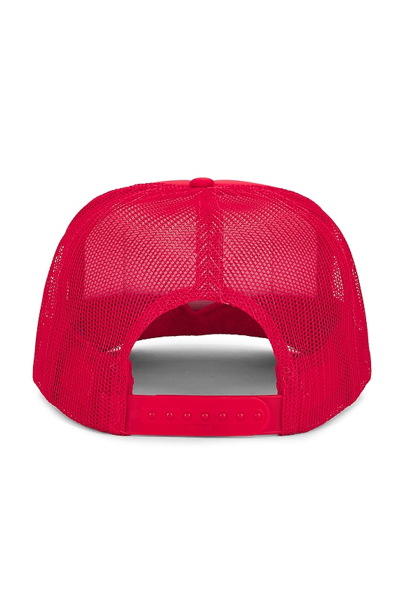 view 2 of 2 Locals Only Script Trucker Hat in Red